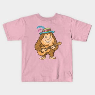 friendly musician bigfoot Kids T-Shirt